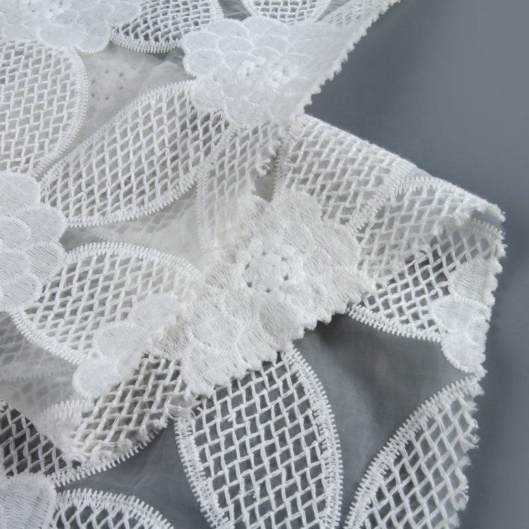 HA-11551E Lace Organza Material Fabric Indian with Embroidery Embroidered Fashion Allover Embroidery Organza Pure Color