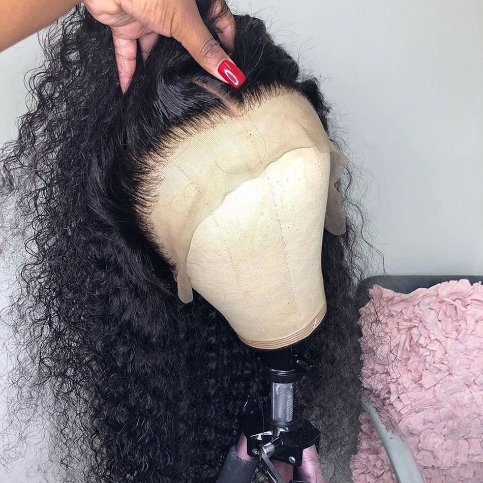 Lace Front Wigs Curly Full Lace Human Hair Wig Frontal Wigs for Black Peruvian Natural Glueless Cuticle Aligned Lace Women Long