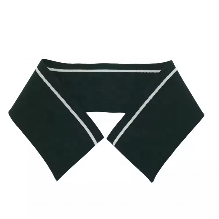 Custom Eco-friendly 95% cotton 5% spandex anti-shrinkage Snap Collar stripe knit rib collar