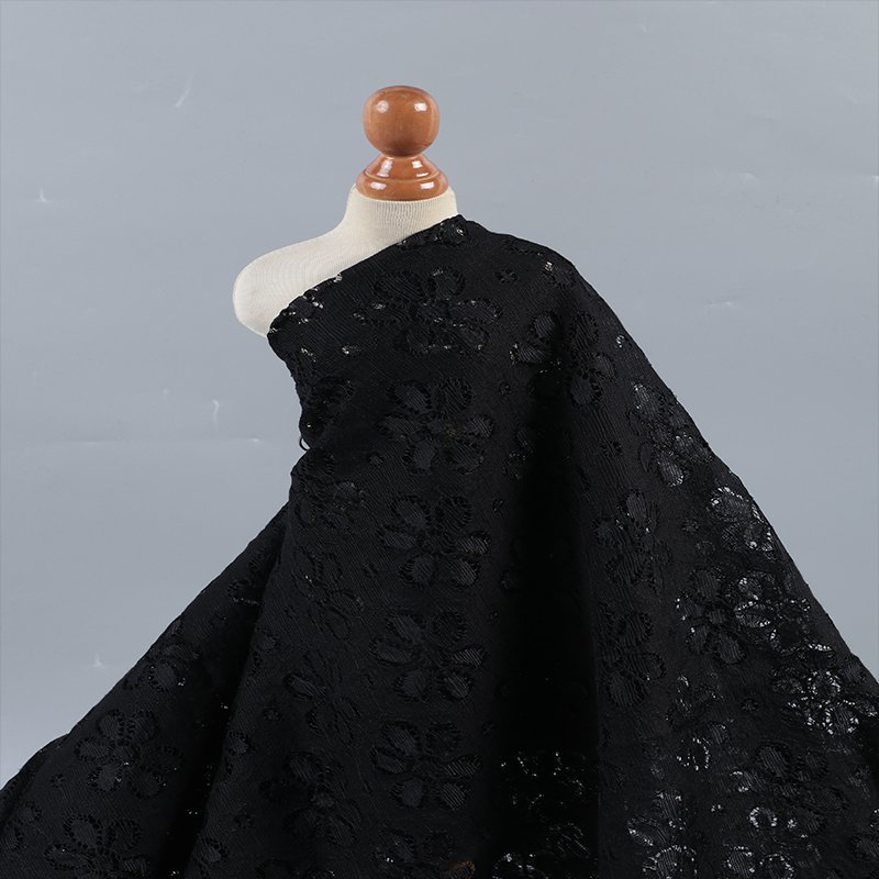 Factory Supplier Nylon Polyester Floral Lace Fabric for Women Dress
