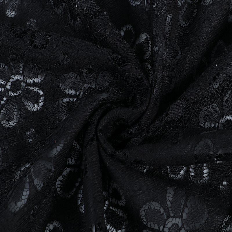 Factory Supplier Nylon Polyester Floral Lace Fabric for Women Dress