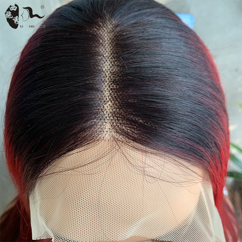 Top Quality Human Hair Remy Peruvian Unprocessed Virgin Brazilian Hair Water Wave Deep Curly 99J Burgundy 13x4 Lace Frontal Wigs
