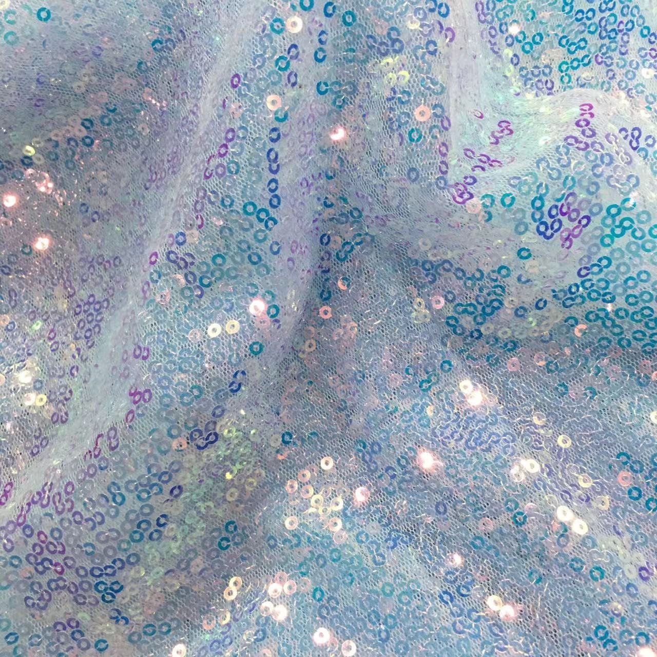 Multi-colors women's summer clothing elegant sequin fabric luxury beaded lace fabric for party dress