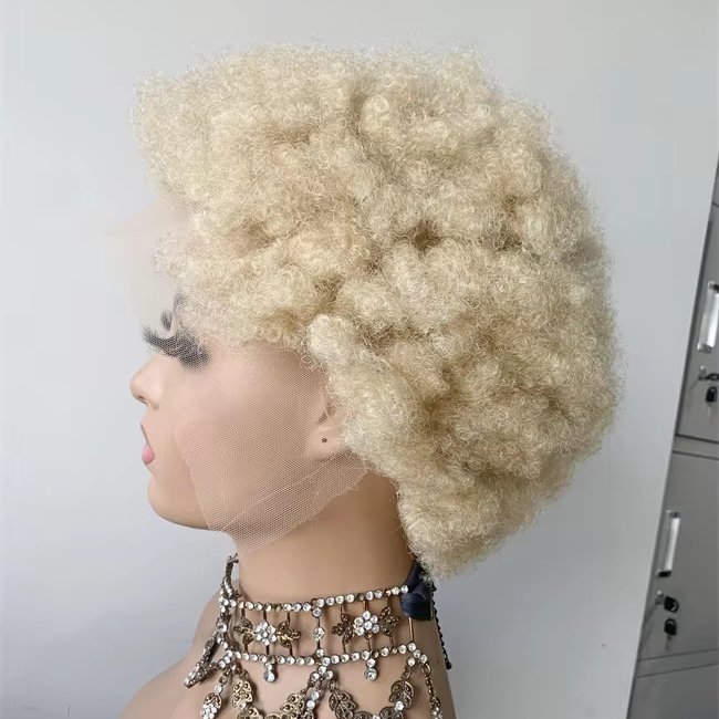 DX174 bulk braid full lace short afro puff kinky curl hair braids for black women single box braiding human hairpieces africa