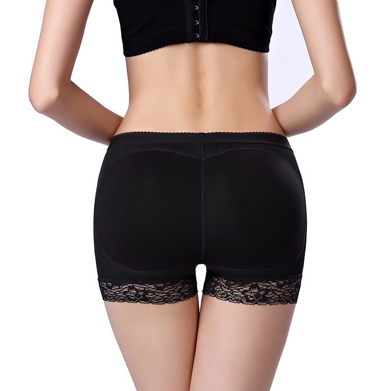 women high waist padded panty tummy control butt lifter sexy lady butt enhancer slimming shapewear panty with lace trim