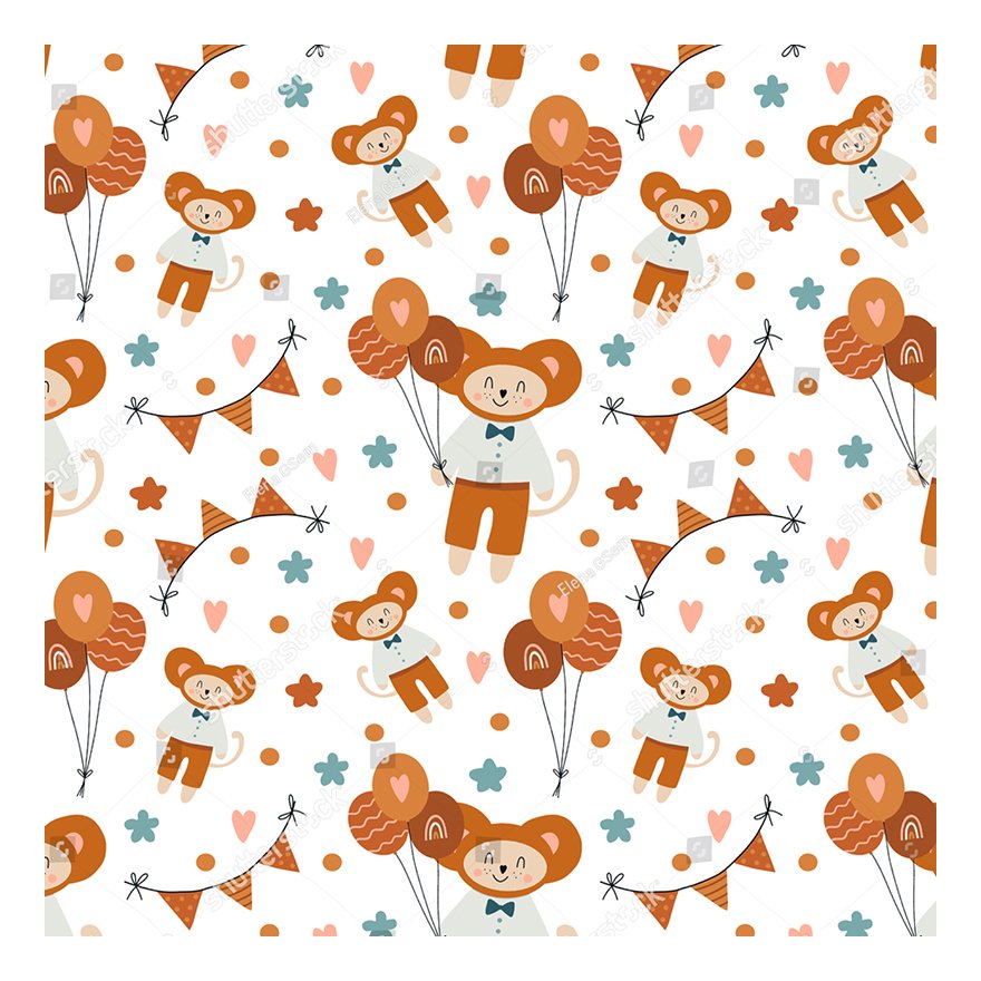 The factory outlet cute monkey cartoon digital vibrant color design custom printed rib fabric 2x2 rib knit fabric for garment
