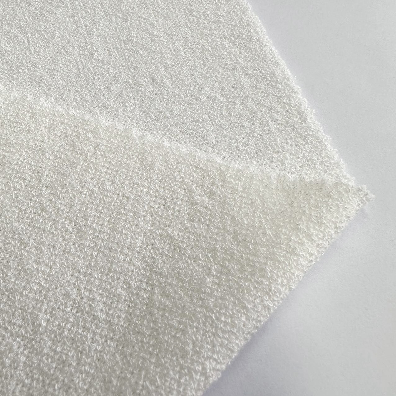 Low MOQ Rayon Polyester Spandex coarse knit fabric plain dyed loop yarn hacci fabric for women sweater