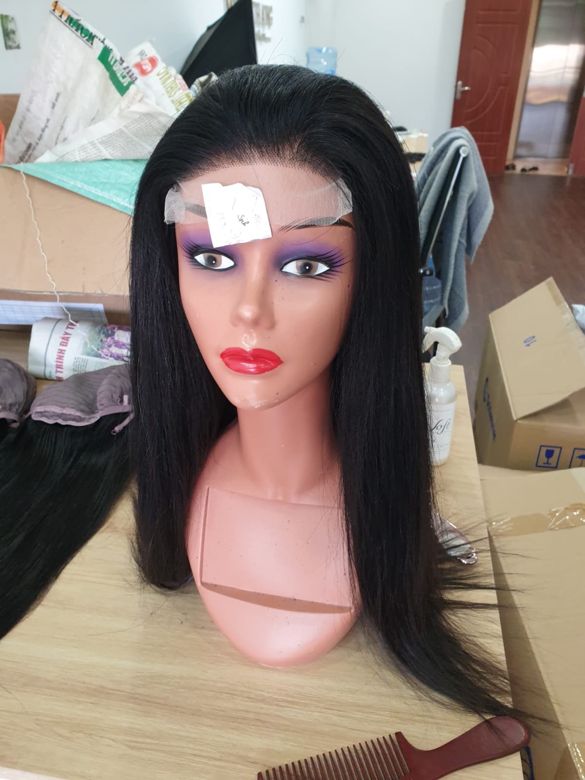 Human Hair Wigs Black Hair Wig 130 150 density HD Lace Pre Plucked Frontal Lace Wig for Black Hot Selling With Wholesale price