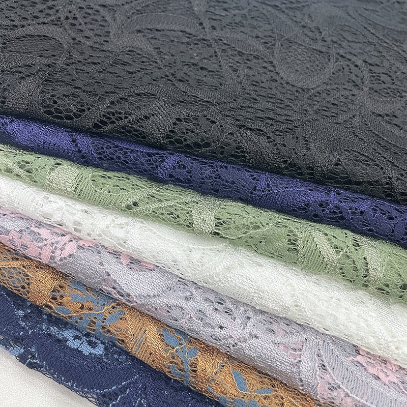Multicolor Lace Fabric 100% Cotton Luxury Elegant Dress Decorative Table Fabric K1034 Full Embroidered Clothes Mesh Fabric