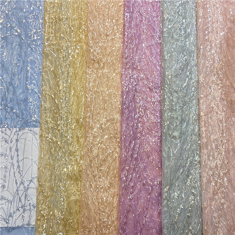 cheap wedding embroidery fabric high-end wedding tulle lace fabric