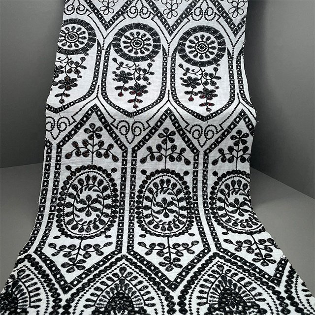 TUTON Top Quality Custom Wholesale TC Cotton French Guipure Lace Embroidery Fabric For Dress
