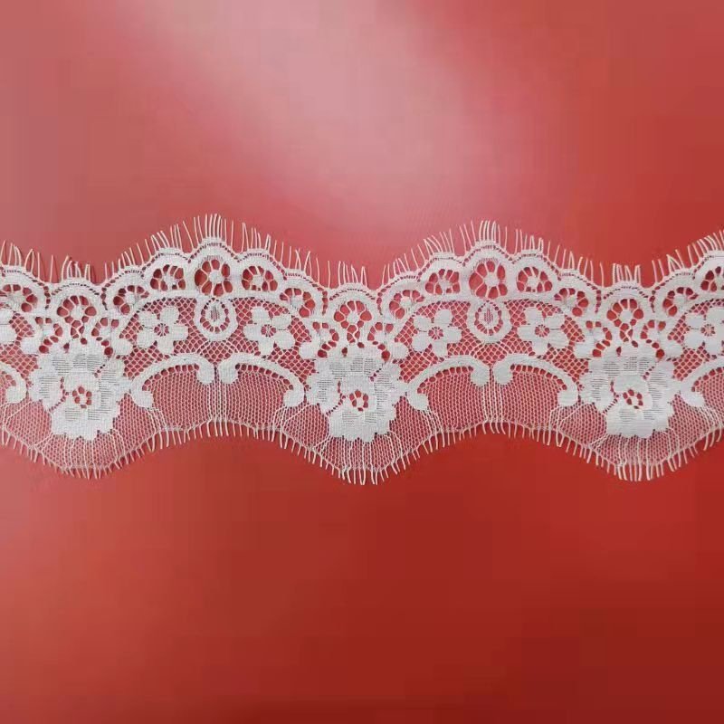 Black and White eyelashes new lace designs nylon tulle garment accessory eyelashes lace