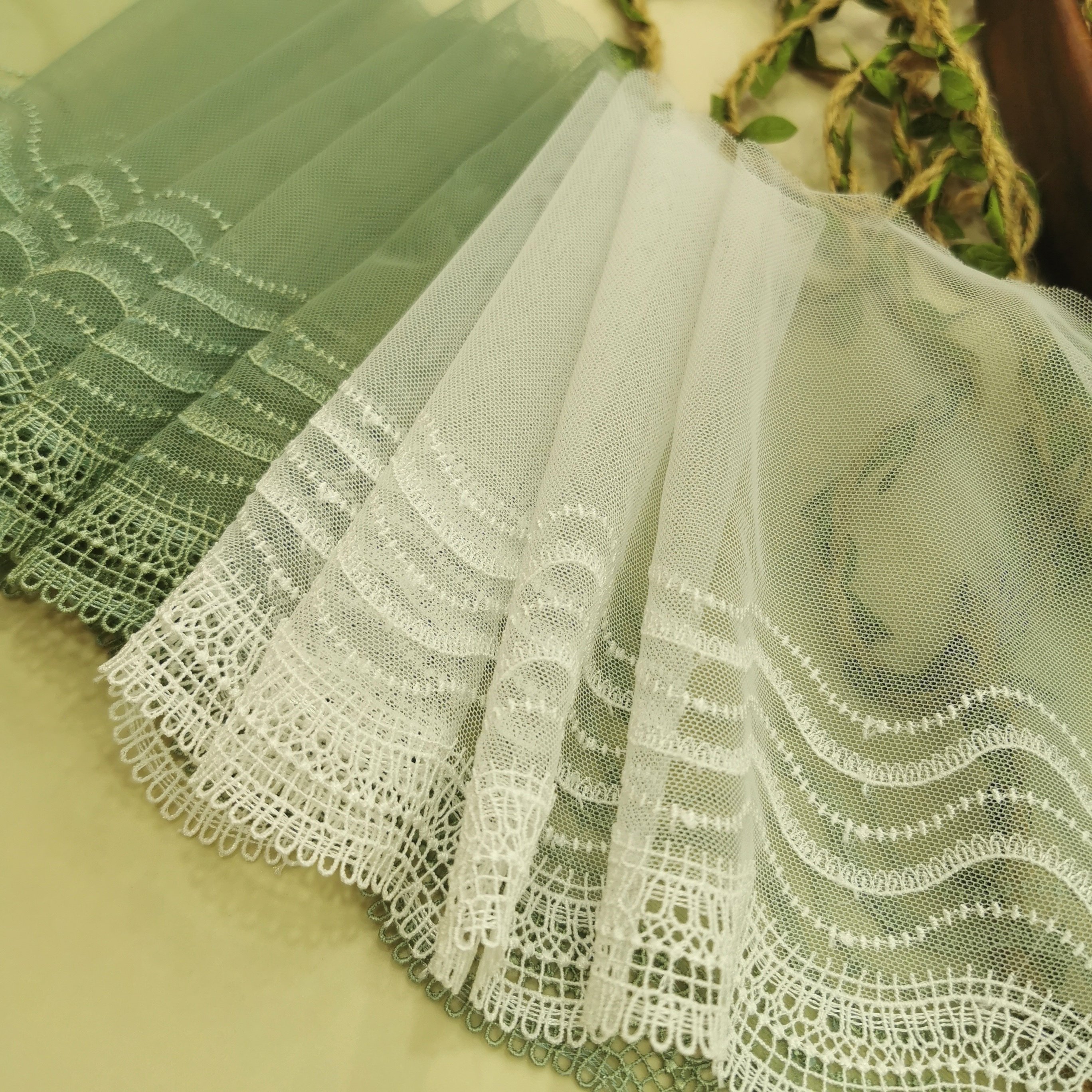 Wholesale Factory chantilly Garment Underwear accessories Shiny Embroidery Tulle Lace Trim Mesh Lace trim