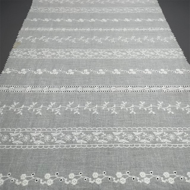 TUTON Top Quality TC Cotton French Beaded Lace Embroidery Fabric For Dress