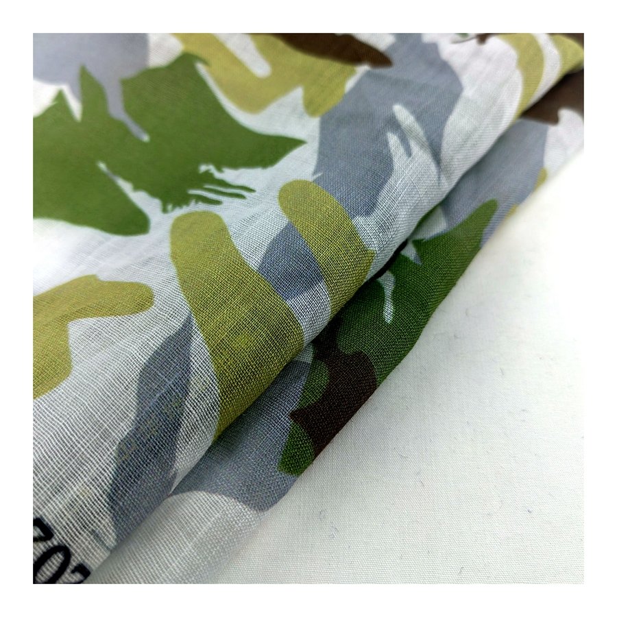 NEW Arrival soft camouflage pattern 100% ramie linen print fabric for garment