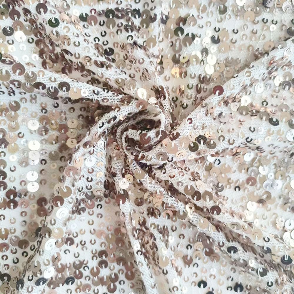 Polyester Sequin Mesh Fabric: Luxurious Sequin Embroidery Fabric for Fashionable Garments
