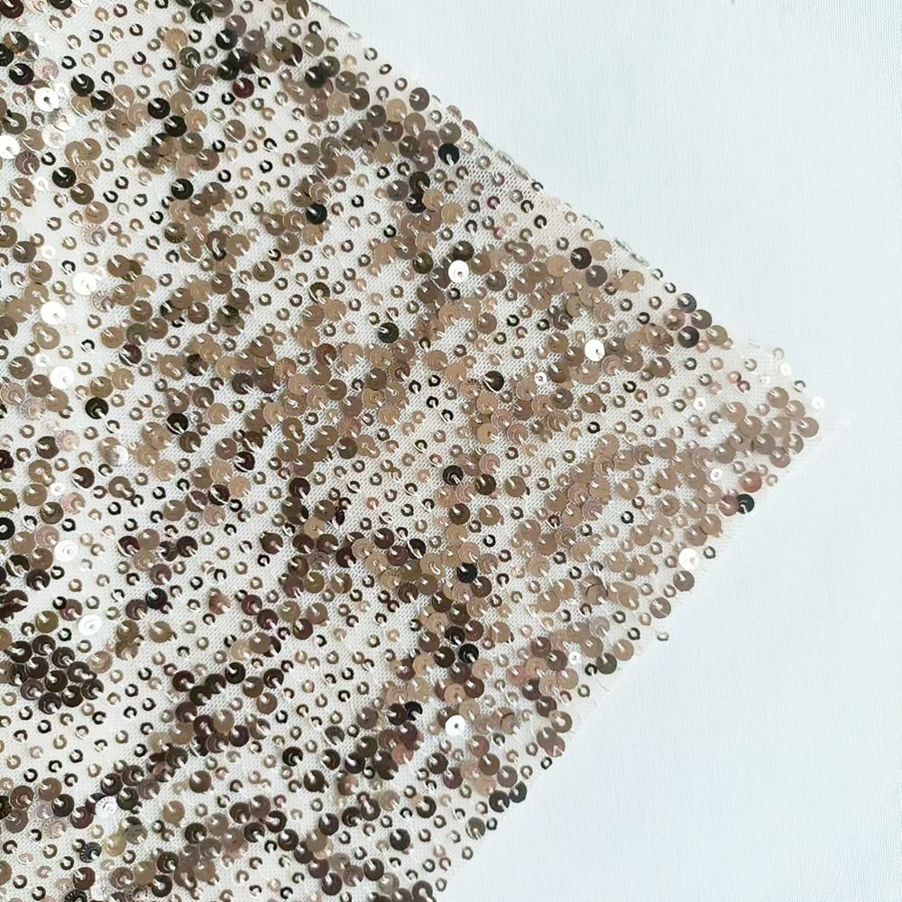 Polyester Sequin Mesh Fabric: Luxurious Sequin Embroidery Fabric for Fashionable Garments