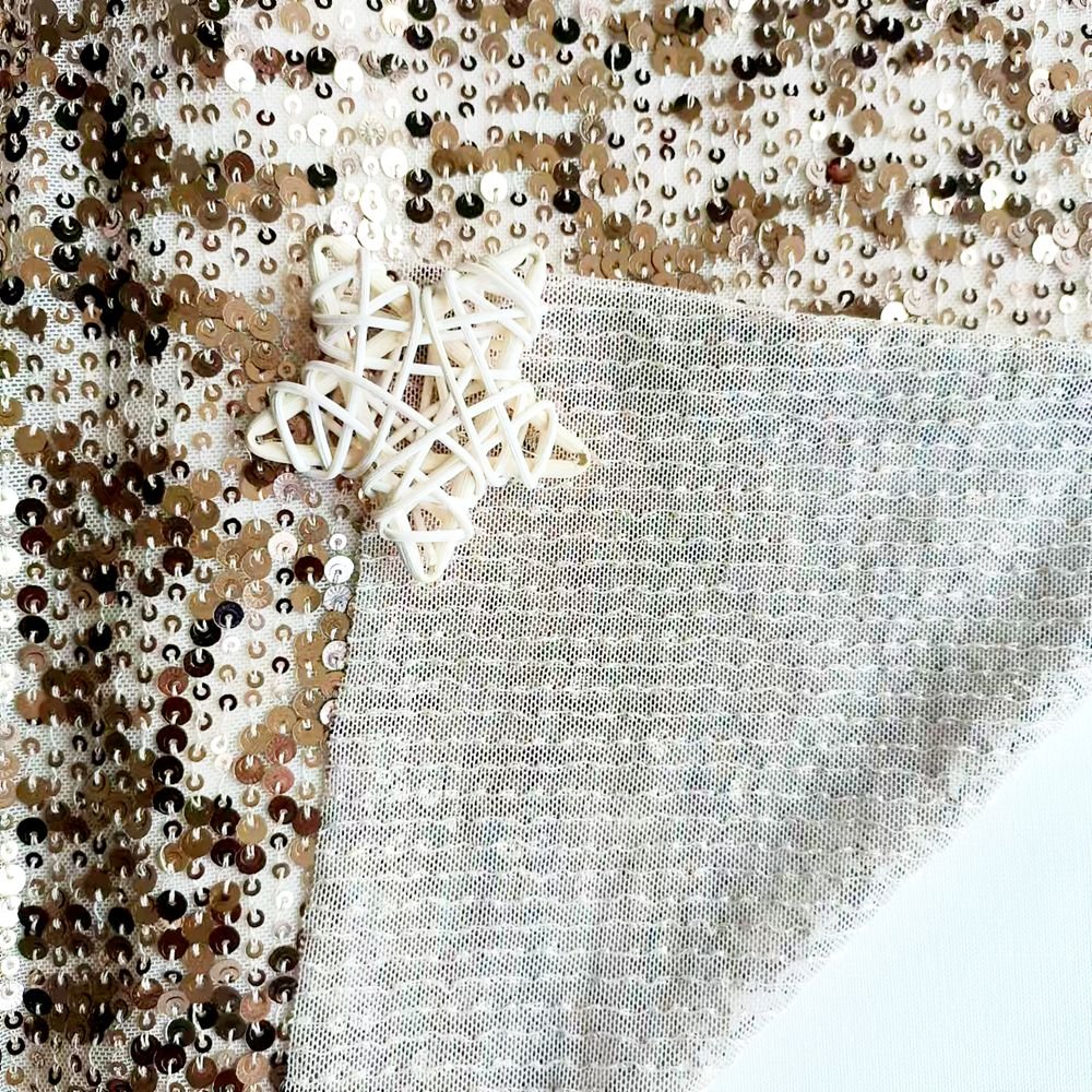 Polyester Sequin Mesh Fabric: Luxurious Sequin Embroidery Fabric for Fashionable Garments