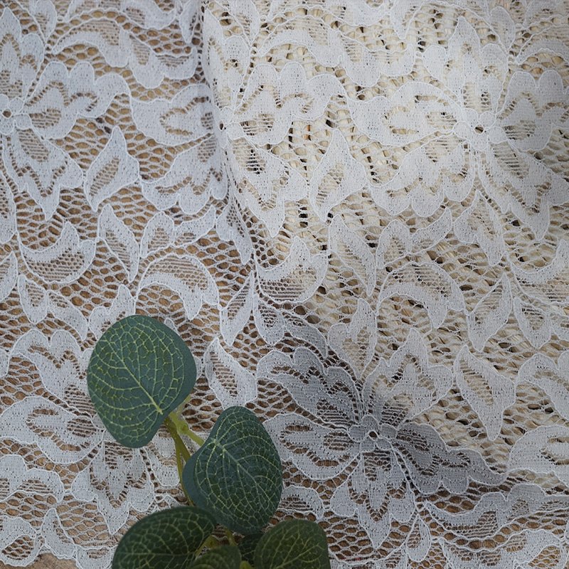Custom stretchy lace 18cm elastane floral lace trim for lingerie