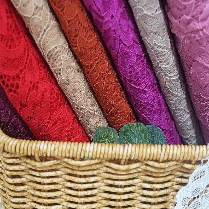 Custom stretchy lace 18cm elastane floral lace trim for lingerie