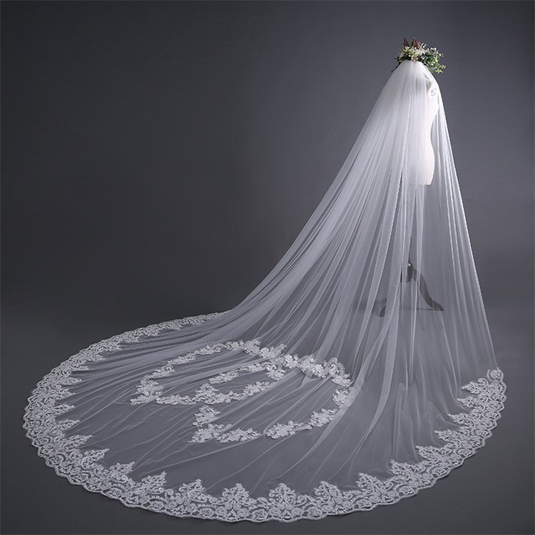 New Bridal Veil Belt Insert Comb Wedding Veil Long Lace Lace Wedding Veil
