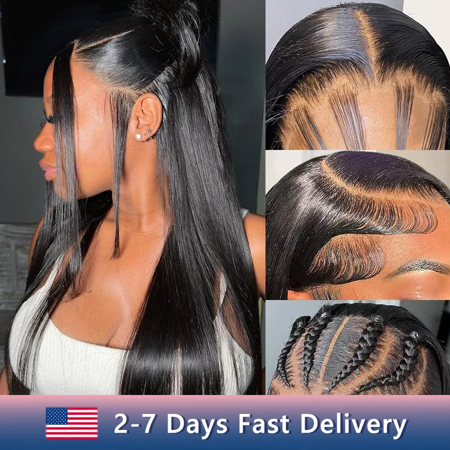 Wholesale Glueless Full HD Transparent Lace Front Wigs Raw Vietnamese Natural Human Hair Wigs Bone Straight Remy Hair Lace Wigs