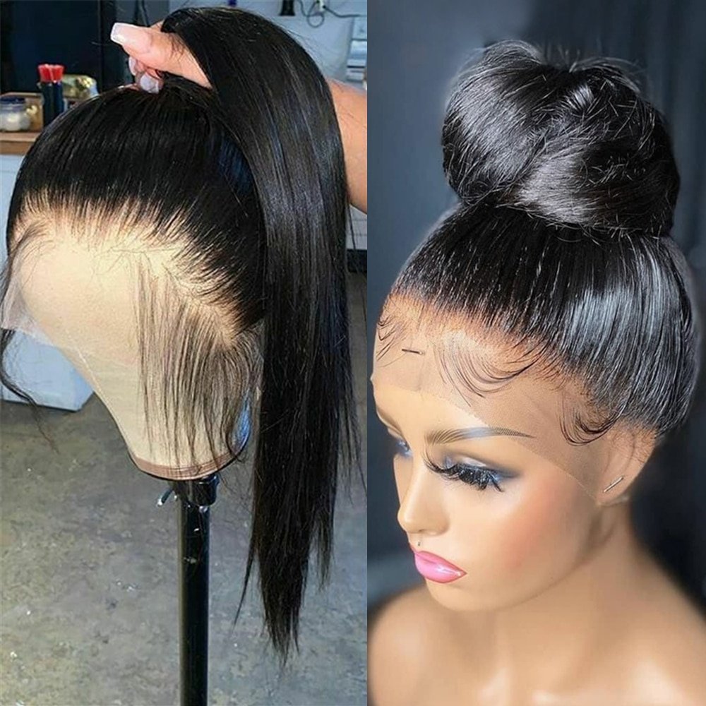 Wholesale Glueless Full HD Transparent Lace Front Wigs Raw Vietnamese Natural Human Hair Wigs Bone Straight Remy Hair Lace Wigs