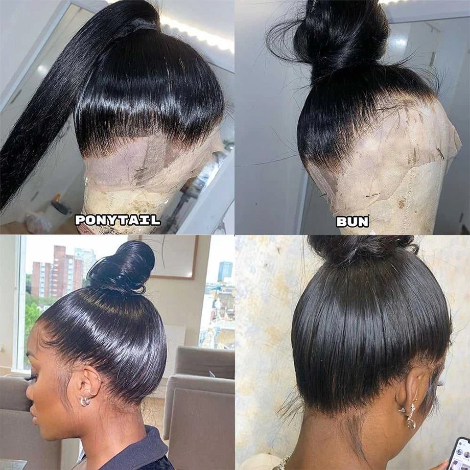 Wholesale Glueless Full HD Transparent Lace Front Wigs Raw Vietnamese Natural Human Hair Wigs Bone Straight Remy Hair Lace Wigs