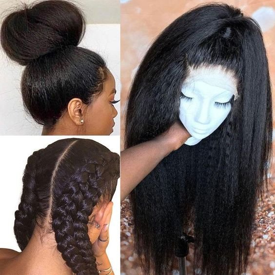 Raw Brazilian Virgin Human Hari Hd Full Transparent Lace Front Wig Pre Plucked Kinky Straight Cheap Human Hair Lace Frontal Wig