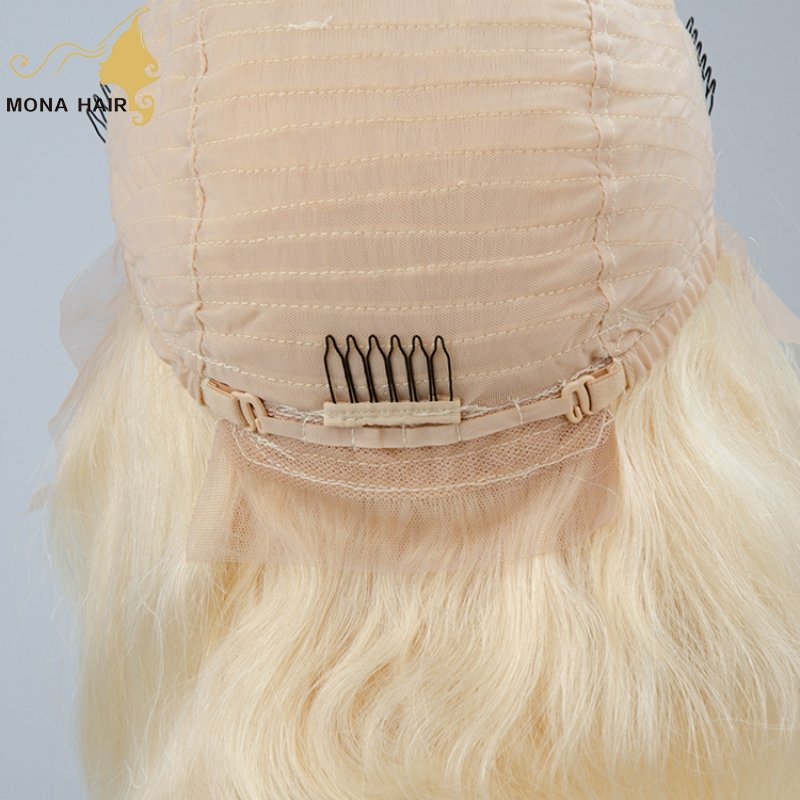 Wholesale body wave lace frontal 613 blonde wigs 100% human hair