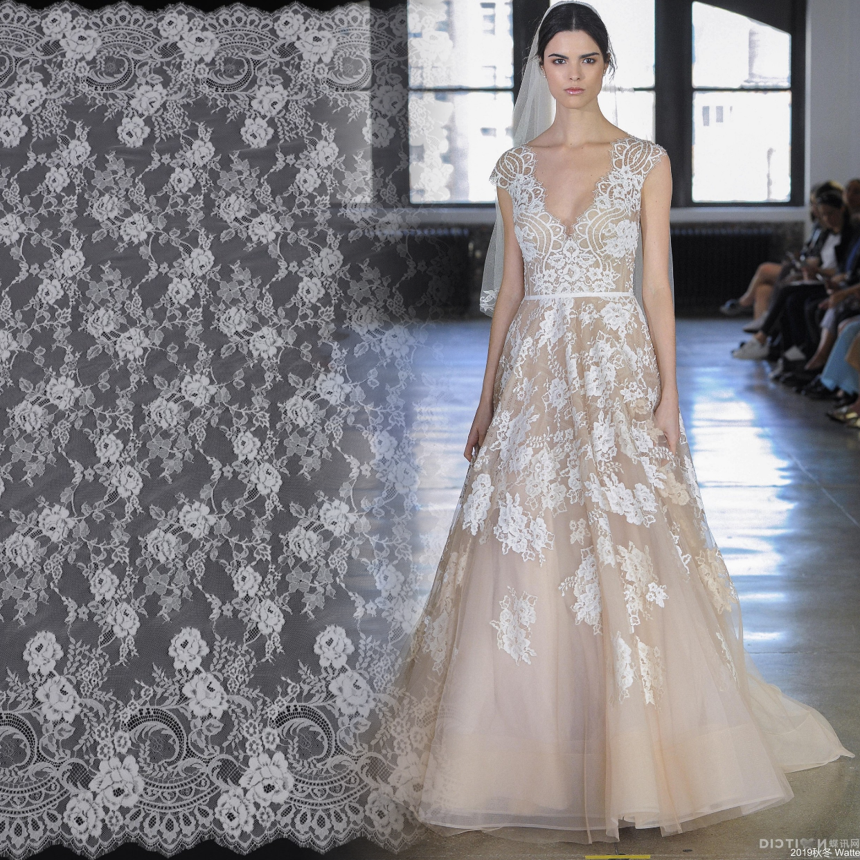 9152 Yanzi Swallow can be customized color thin and light French tulle eyelash lace