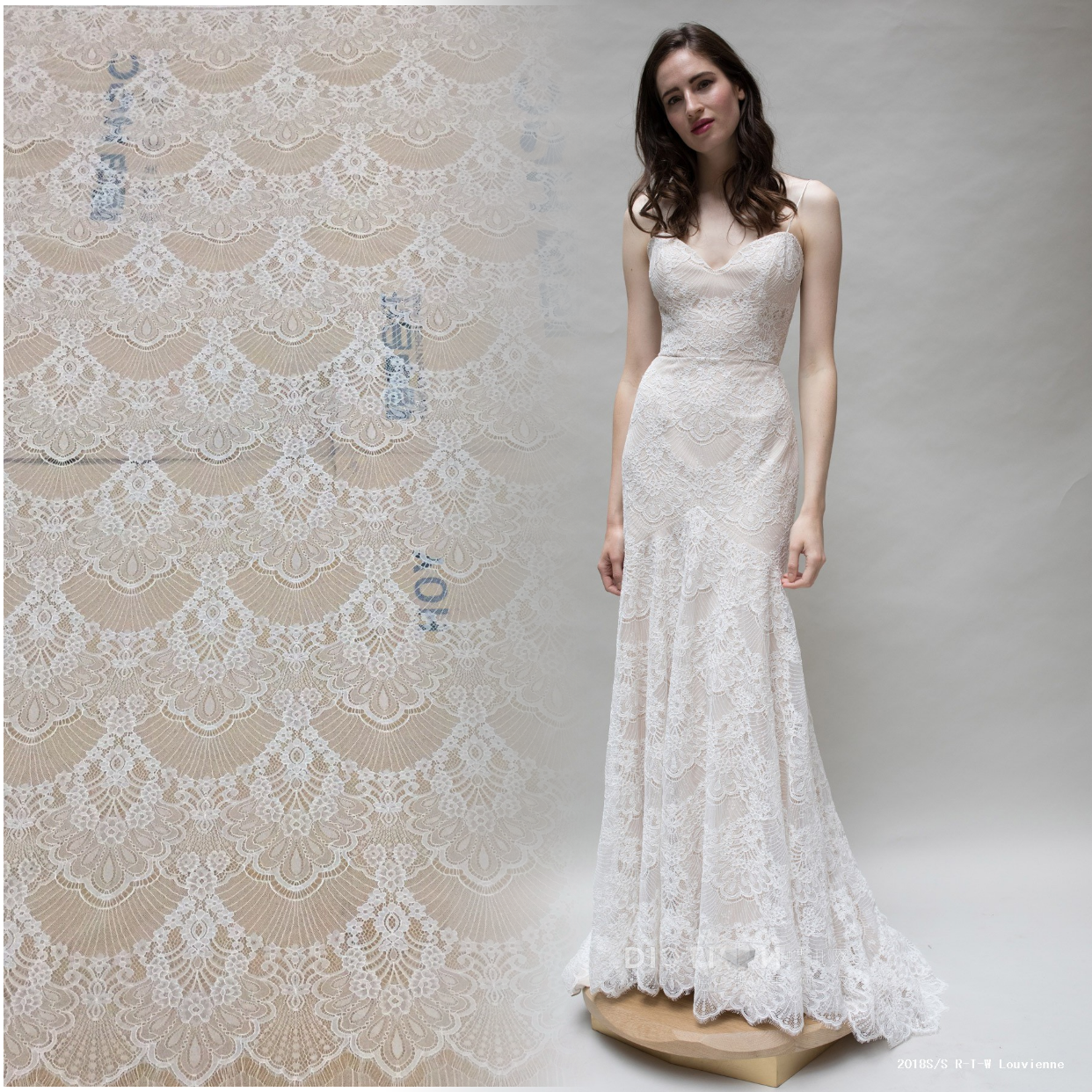9152 Yanzi Swallow can be customized color thin and light French tulle eyelash lace