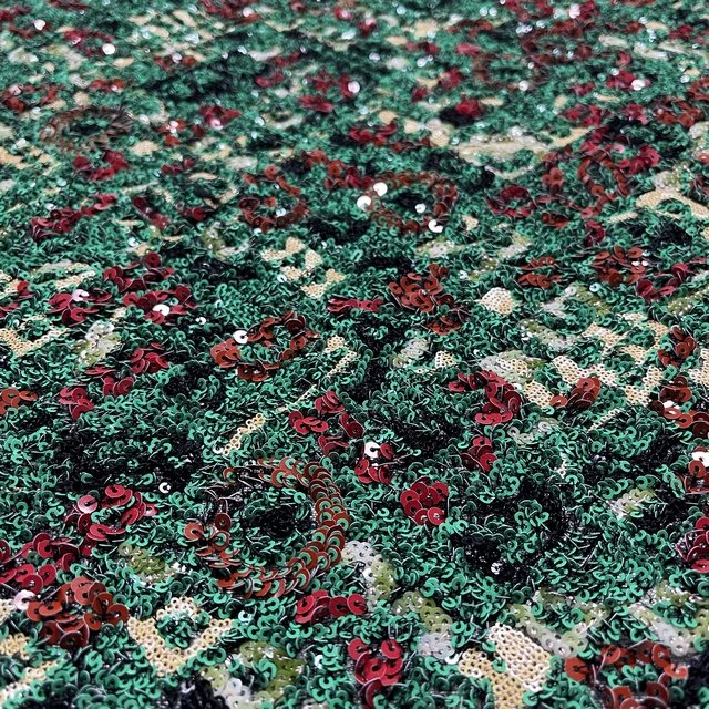 embroidery fabrics 3D wholesale floral sequin tulle Italian style luxury fabrics for design dress