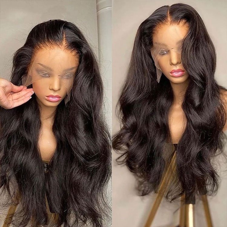 30 40Inch Natural Swiss HD Transparent Lace Frontal Wig,Brazilian 100% Human Hair Vendors Body Wave Lace front Wigs