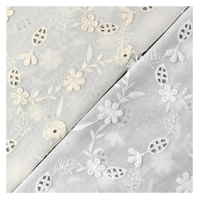High Quality Recycled Embroidery Fabric Lace Material 3D Fabric