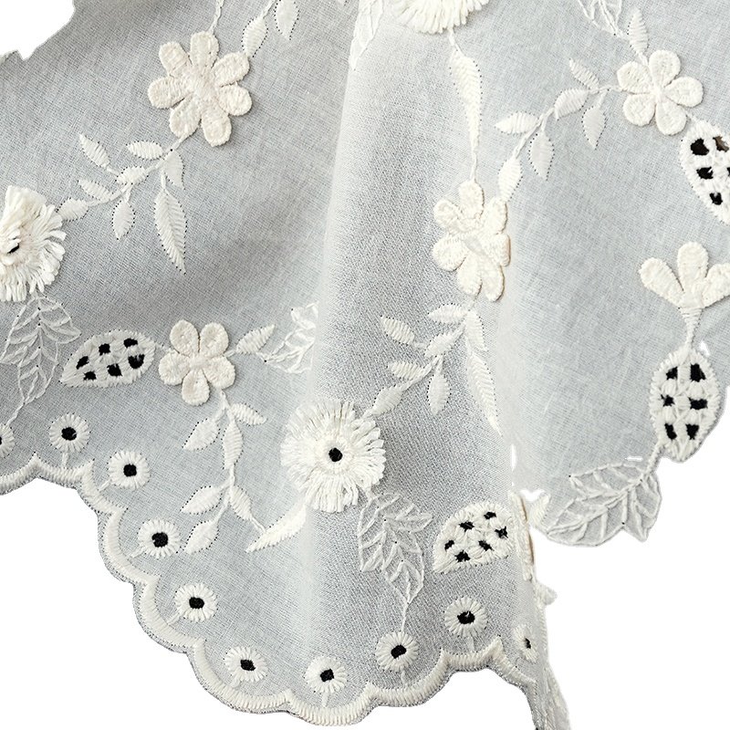 High Quality Recycled Embroidery Fabric Lace Material 3D Fabric