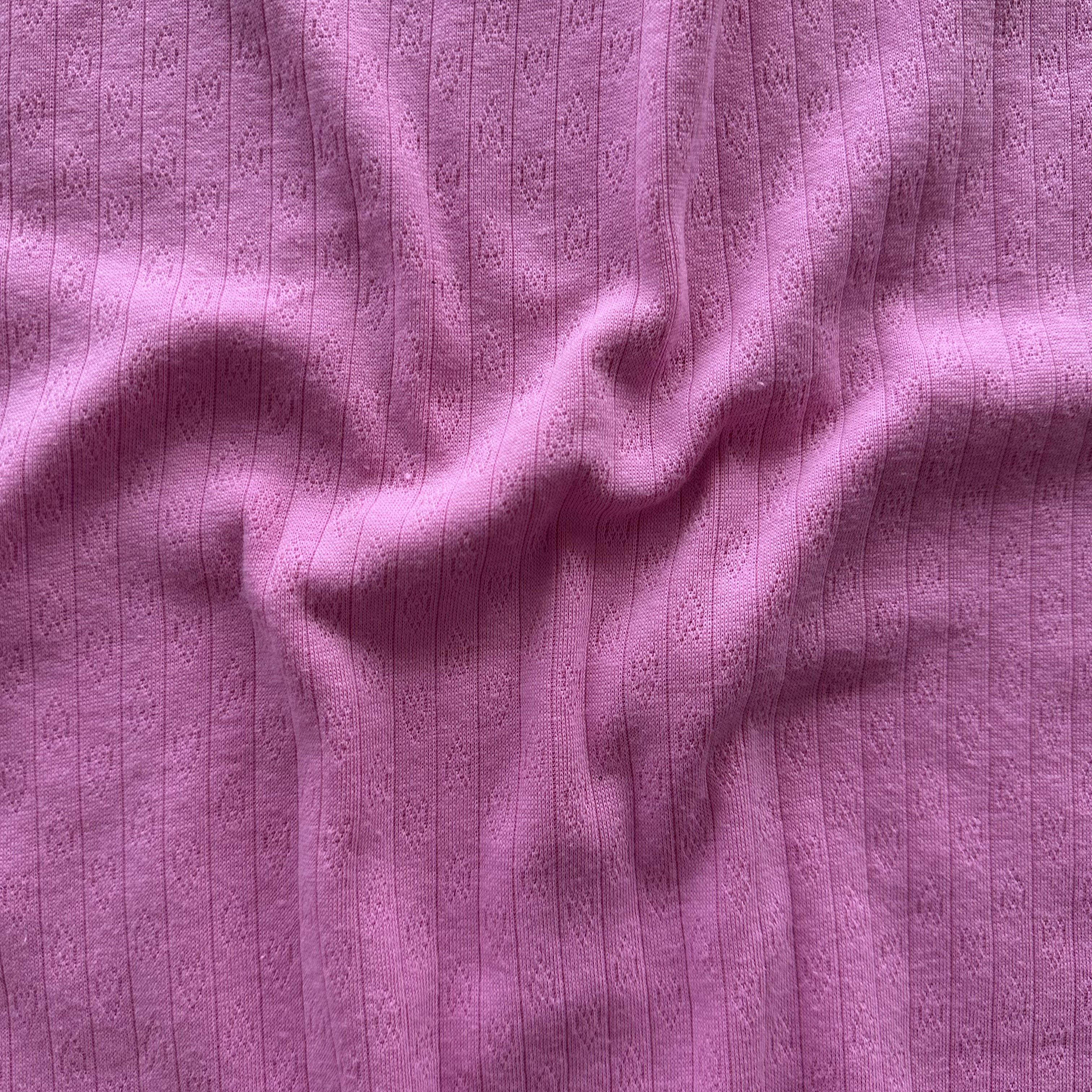 GOTS certified fabric knitted organic cotton rib pointelle