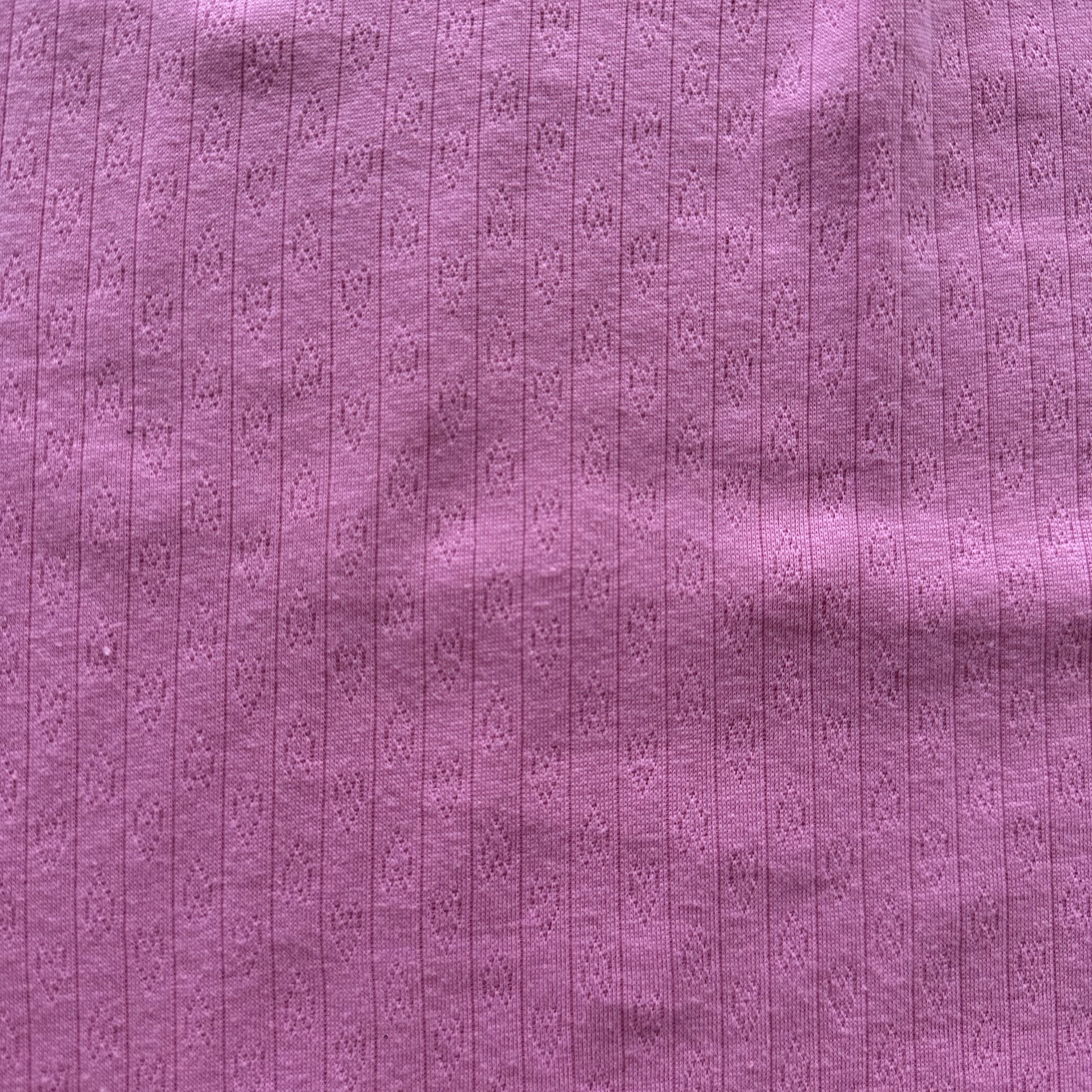 GOTS certified fabric knitted organic cotton rib pointelle