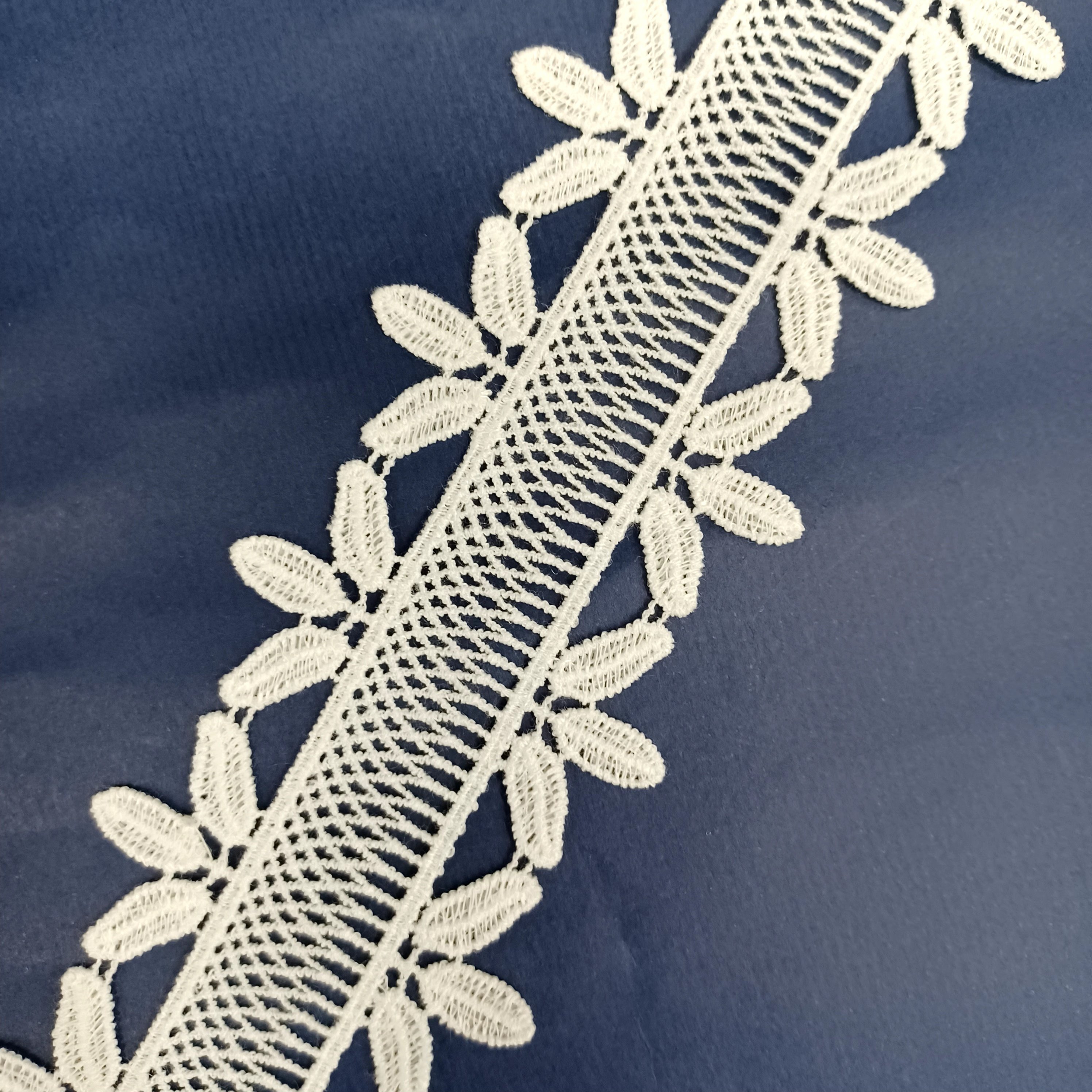 Hot sale leaf design cotton crochet lace trim