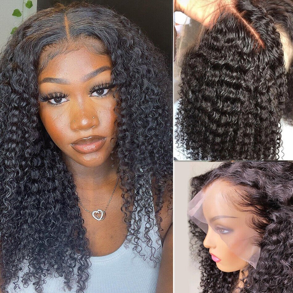 JP Hot Sale Bob Wigs Brazilian Human Hair Lace Front Wigs Transparent Lace 180% Density Curly Lace Front Wigs With Baby Hair