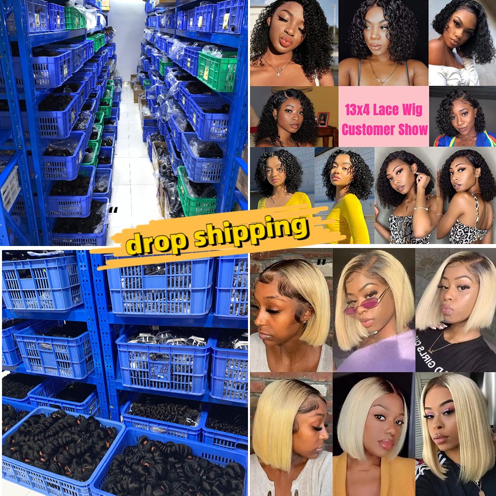 JP Hot Sale Bob Wigs Brazilian Human Hair Lace Front Wigs Transparent Lace 180% Density Curly Lace Front Wigs With Baby Hair