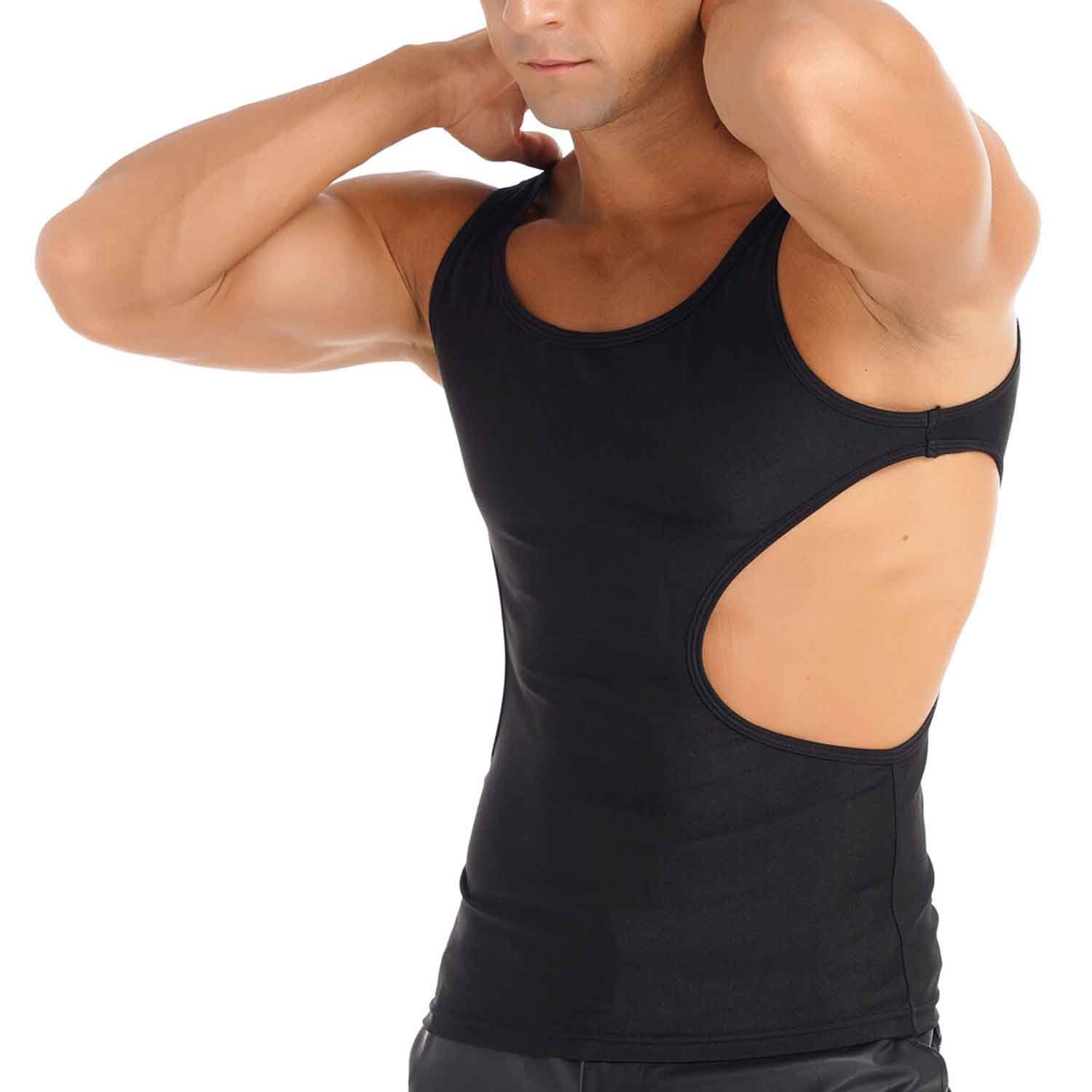 Shinesia Custom Tank Top Cotton Knit Ribbed Tank Top Sexy Cutout Fitness Muscle Gym Wear Sleeveless T-Shirts