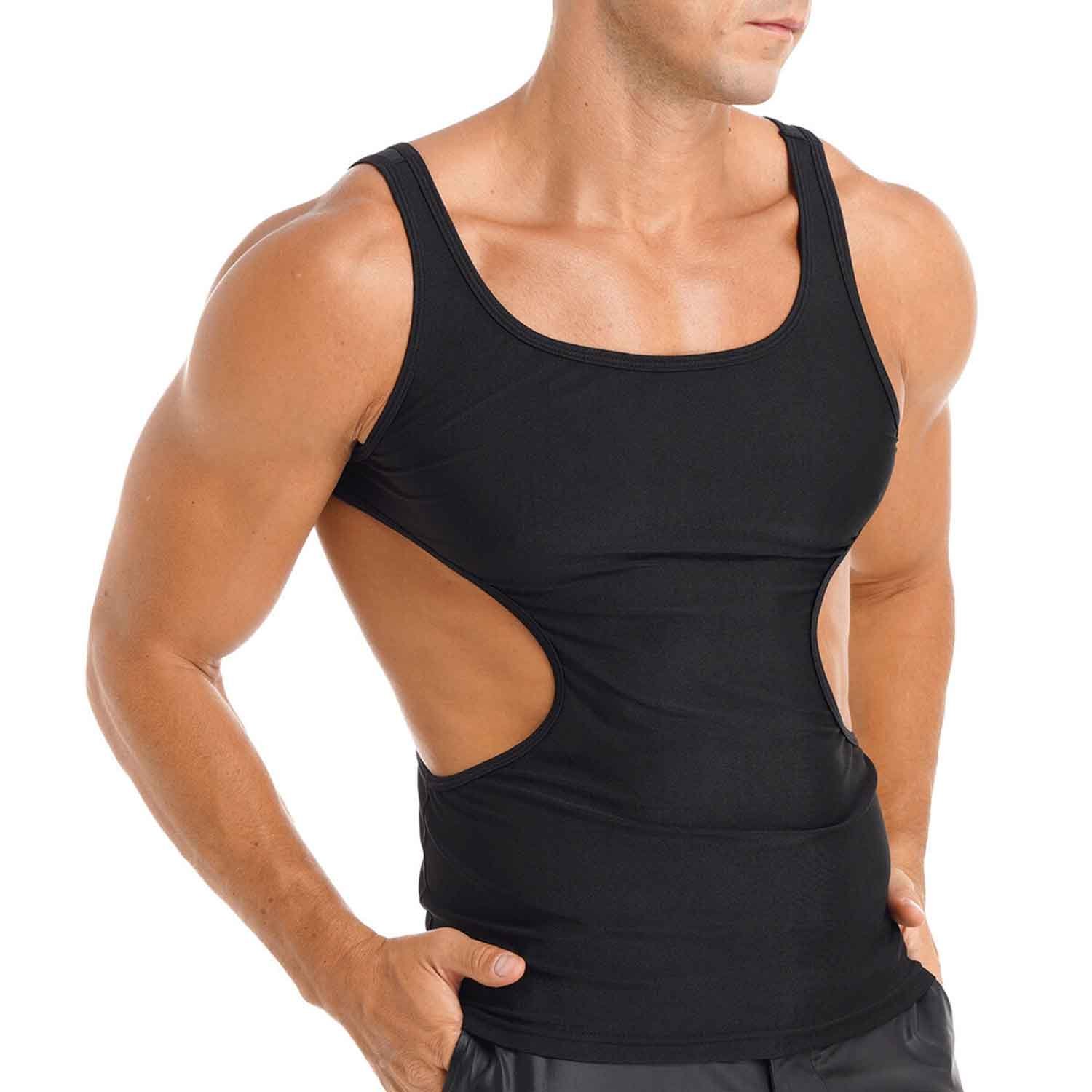 Shinesia Custom Tank Top Cotton Knit Ribbed Tank Top Sexy Cutout Fitness Muscle Gym Wear Sleeveless T-Shirts