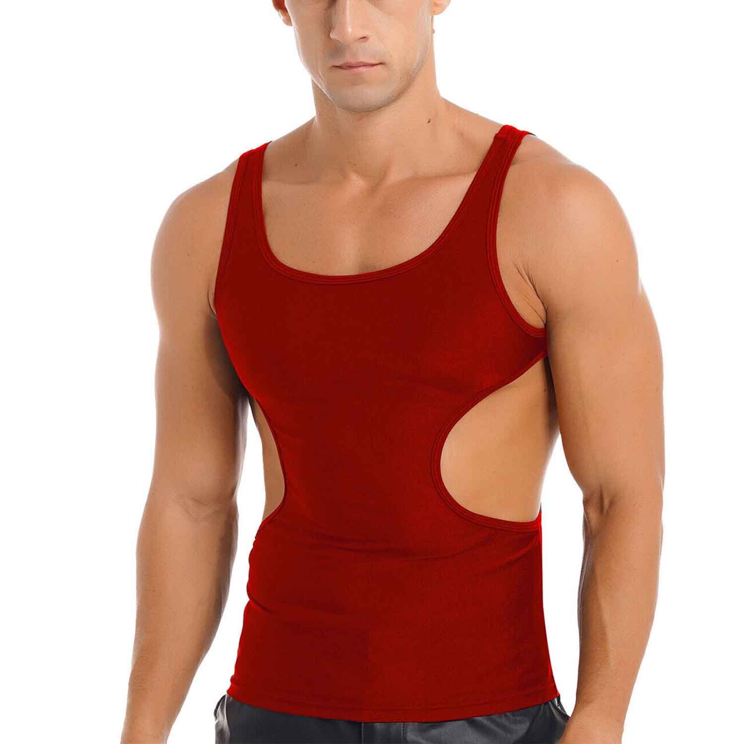 Shinesia Custom Tank Top Cotton Knit Ribbed Tank Top Sexy Cutout Fitness Muscle Gym Wear Sleeveless T-Shirts