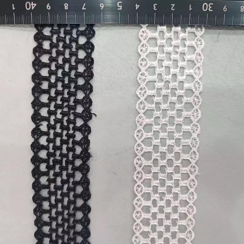 New Design White Mesh Lace Fabric Cotton Embroidery Lace Trim width 3.6 cm used for wedding dresses ingredients