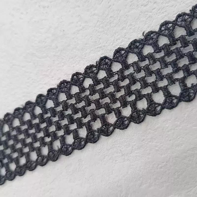 New Design White Mesh Lace Fabric Cotton Embroidery Lace Trim width 3.6 cm used for wedding dresses ingredients