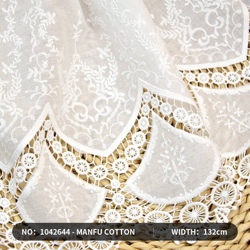 high quality 3d flower lace embroidered fabric Embroidered lace Trimming fabric