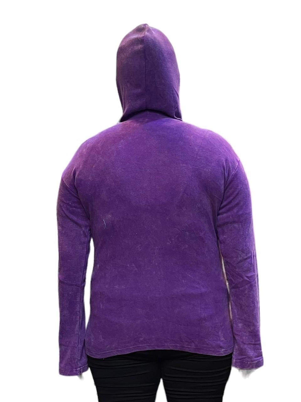 Long Cotton Rib Jacket with Hood Knitted Rib Feature Comfortable and Stylish Pullover