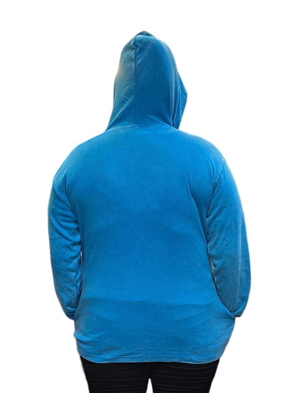 Long Cotton Rib Jacket with Hood Knitted Rib Feature Comfortable and Stylish Pullover