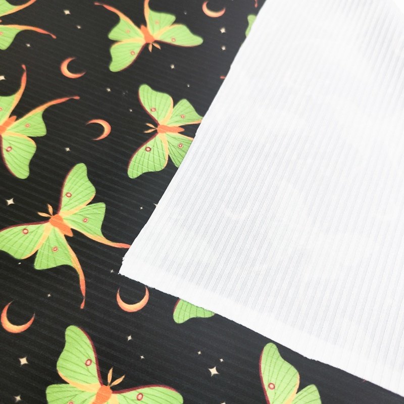 4 Way stretch printed cotton striped rib fabric black rib fabric cotton rib fabric 2x2 4x2 For seamless